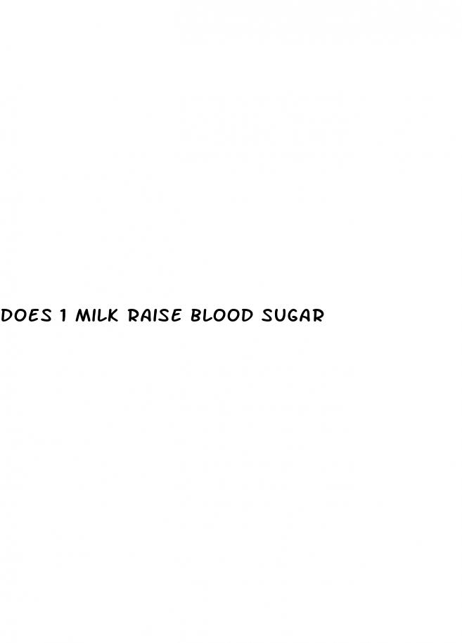 does 1 milk raise blood sugar
