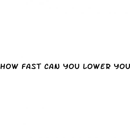 how fast can you lower your blood sugar