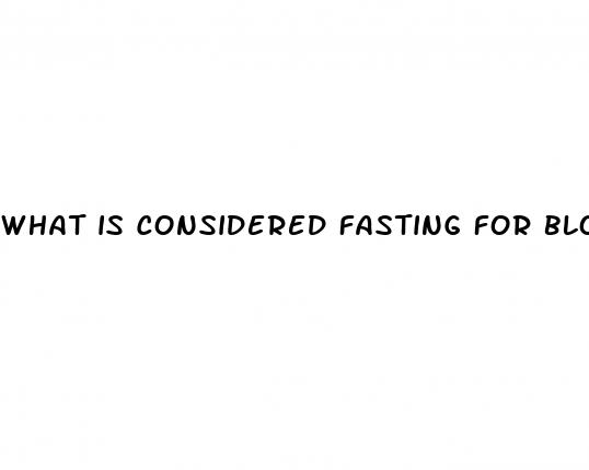 what is considered fasting for blood sugar