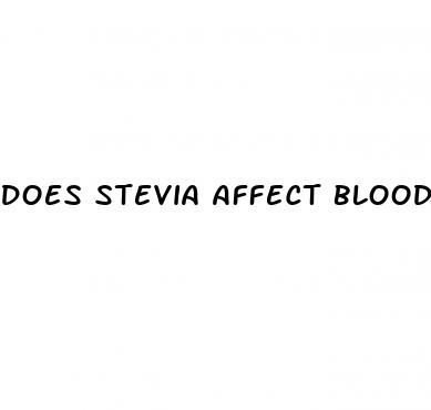 does stevia affect blood sugar