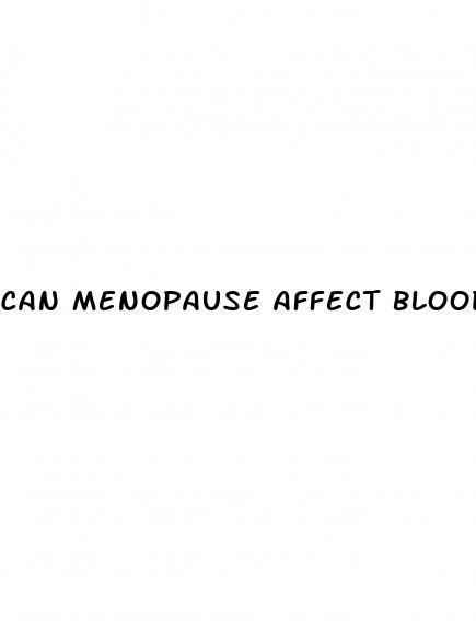 can menopause affect blood sugar