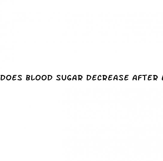 does blood sugar decrease after exercise