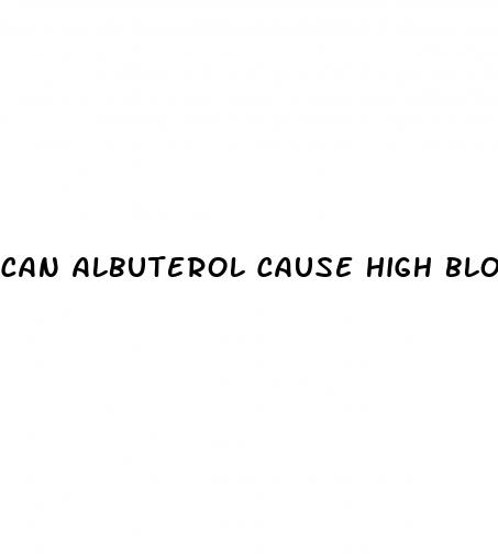 can albuterol cause high blood sugar