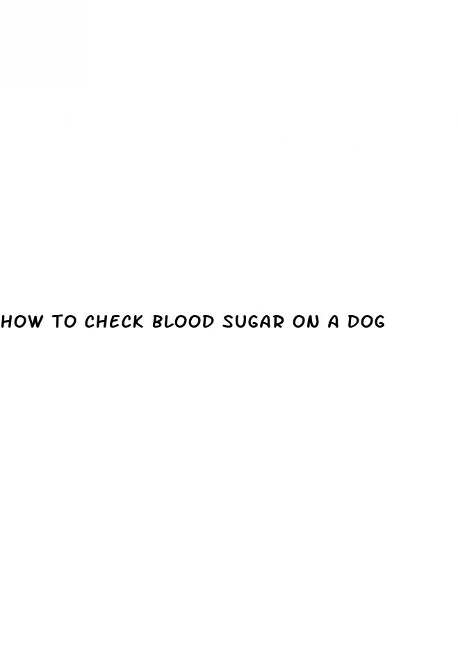 how to check blood sugar on a dog