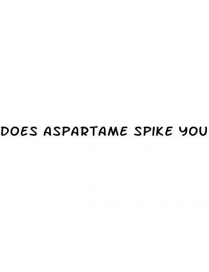 does aspartame spike your blood sugar