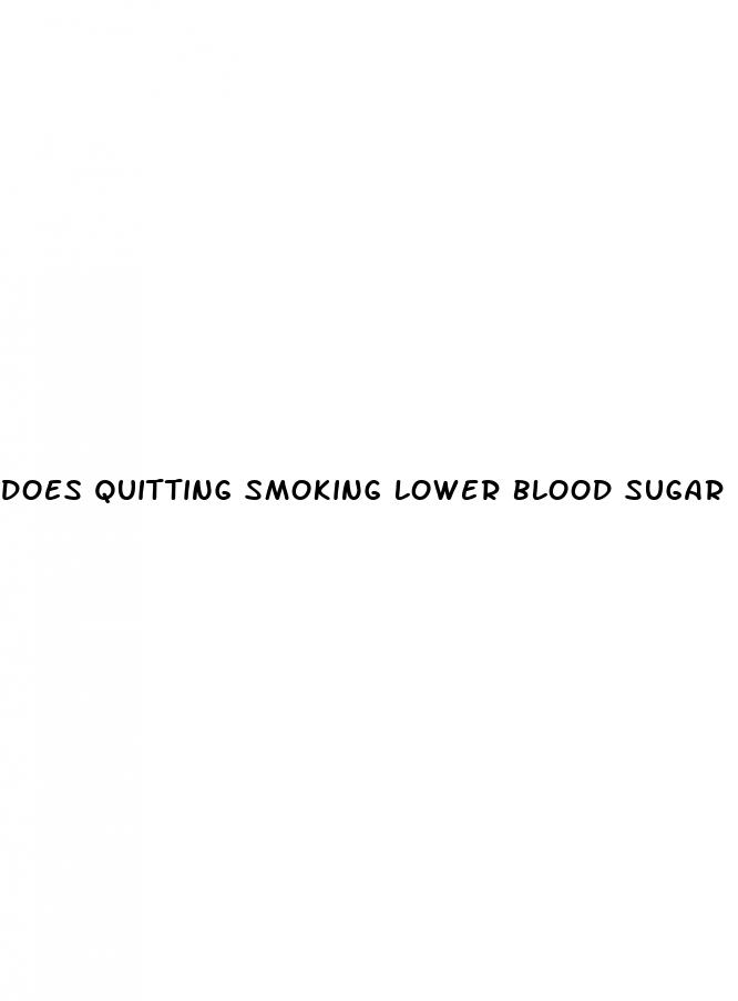 does quitting smoking lower blood sugar