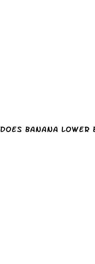 does banana lower blood sugar
