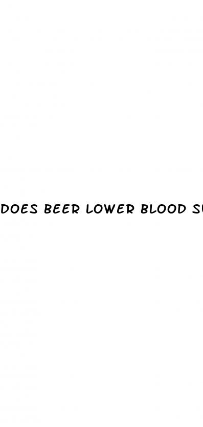 does beer lower blood sugar levels