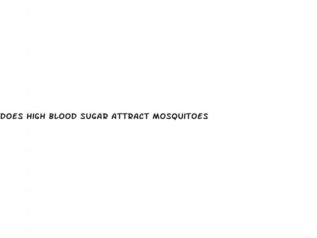 does high blood sugar attract mosquitoes