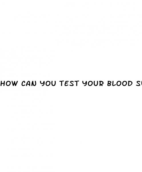 how can you test your blood sugar
