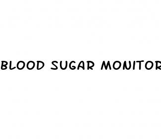 blood sugar monitor sensor