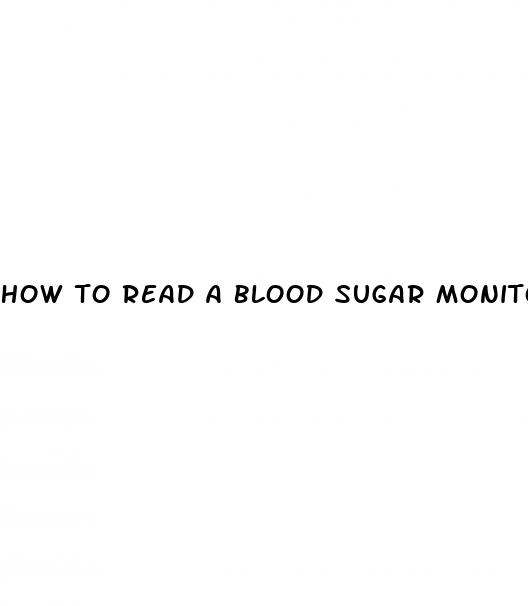 how to read a blood sugar monitor