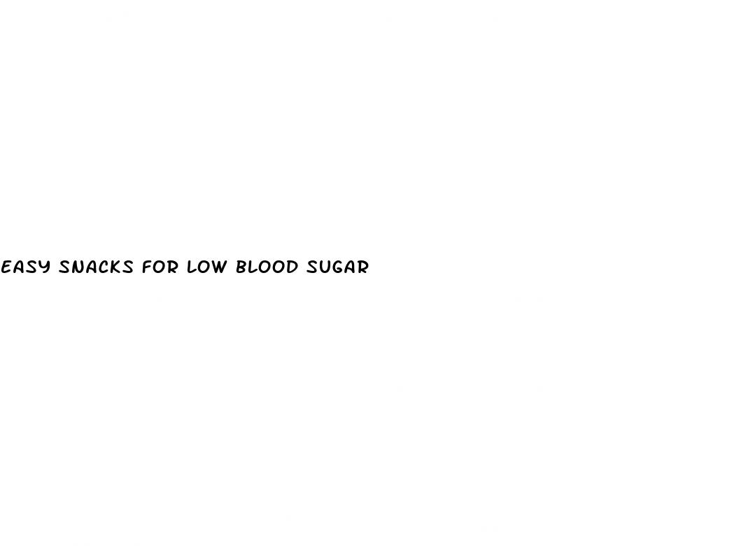 easy snacks for low blood sugar