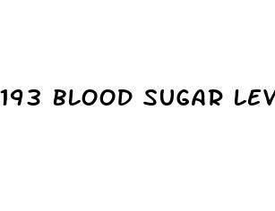 193 blood sugar level