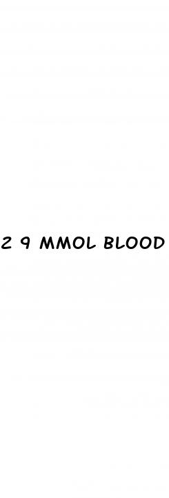 2 9 mmol blood sugar