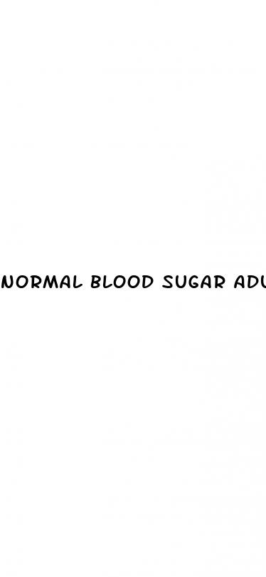 normal blood sugar adult