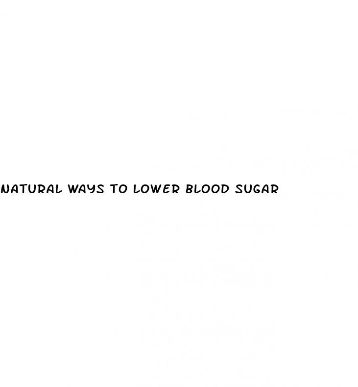 natural ways to lower blood sugar