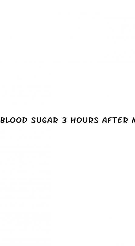 blood sugar 3 hours after meal