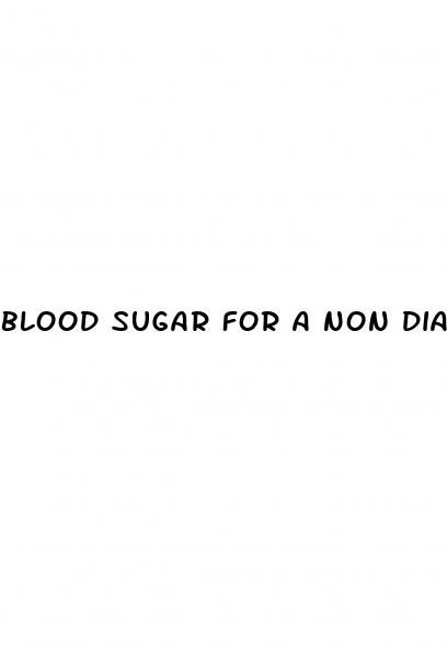blood sugar for a non diabetic