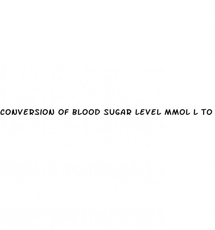 conversion of blood sugar level mmol l to mg dl