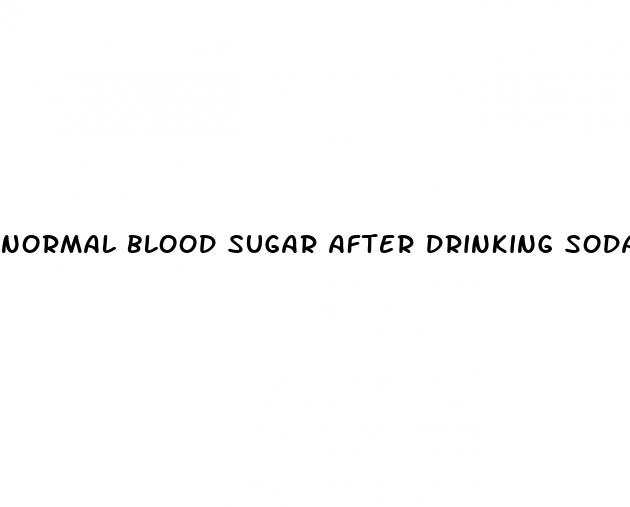normal blood sugar after drinking soda