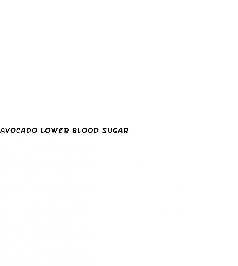 avocado lower blood sugar