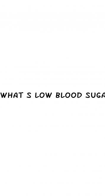 what s low blood sugar