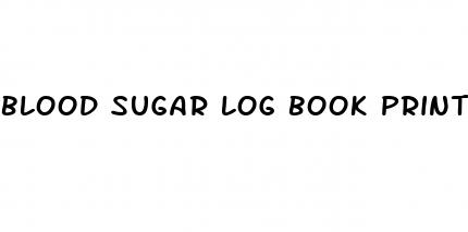 blood sugar log book printable