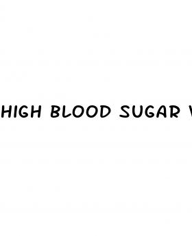 high blood sugar warning signs