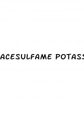 acesulfame potassium blood sugar