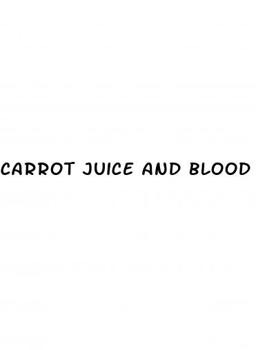 carrot juice and blood sugar