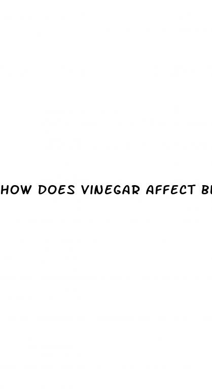 how does vinegar affect blood sugar