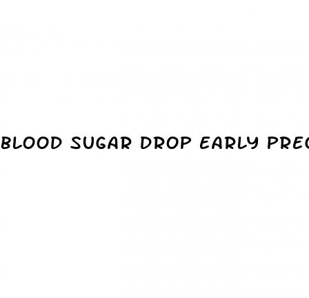 blood sugar drop early pregnancy