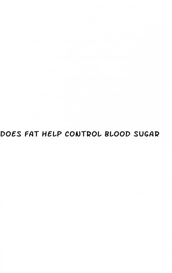 does fat help control blood sugar