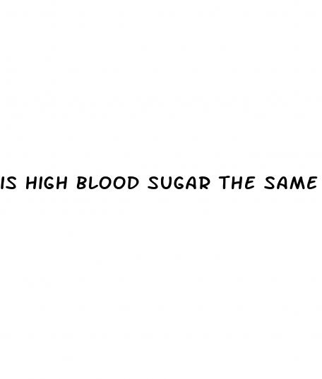 is high blood sugar the same as high blood pressure