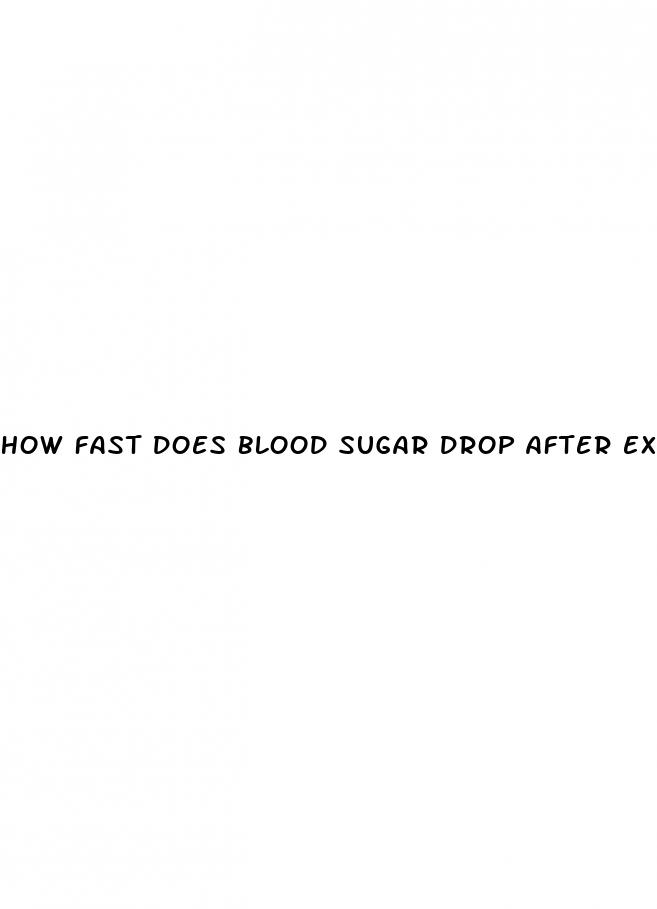 how fast does blood sugar drop after exercise