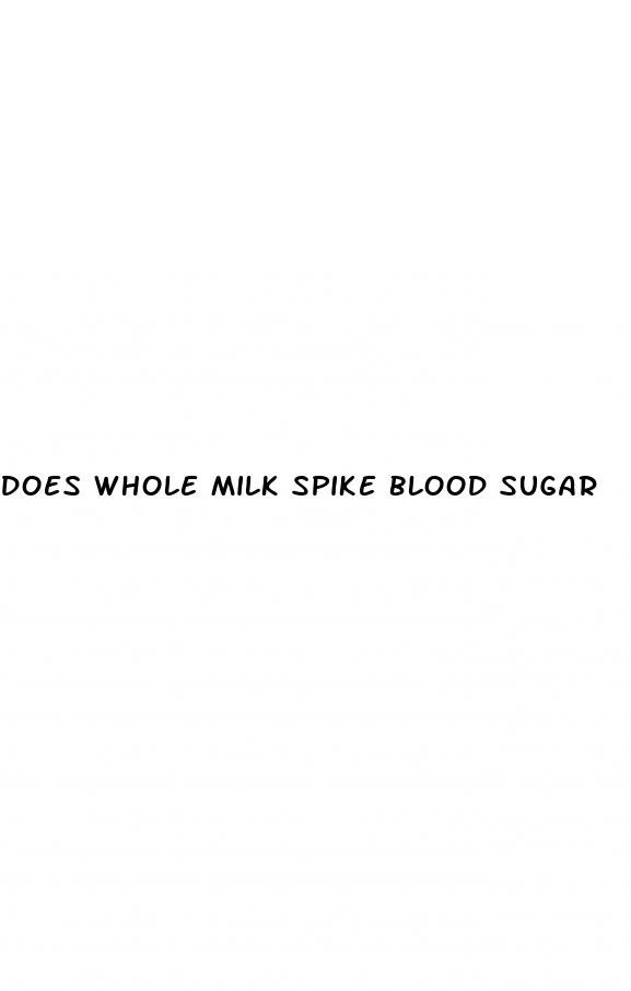 does whole milk spike blood sugar