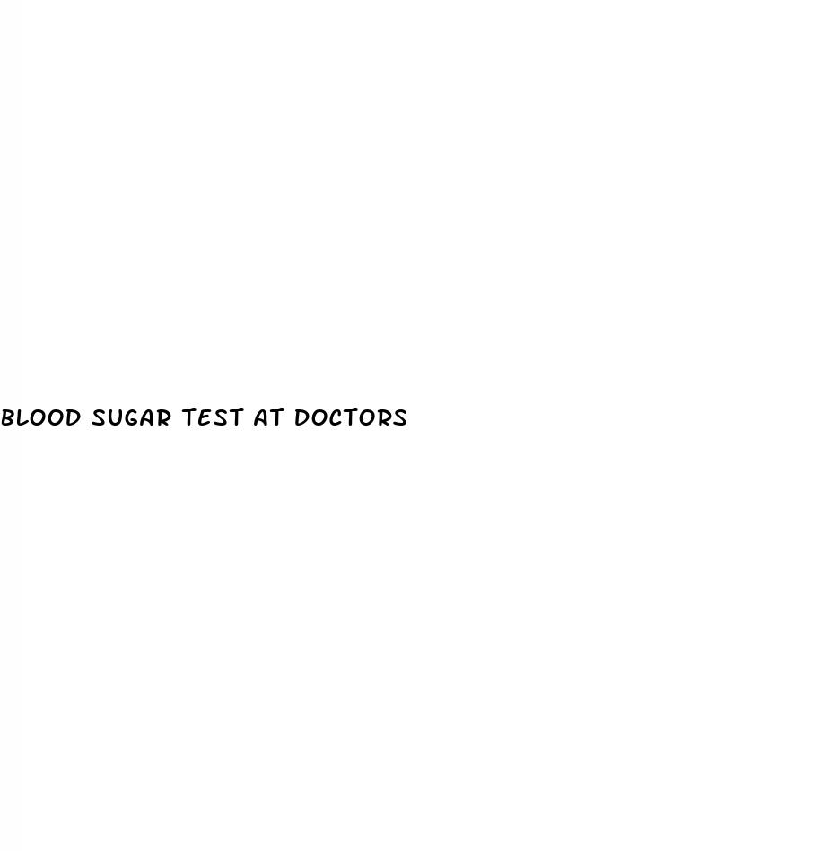 blood sugar test at doctors