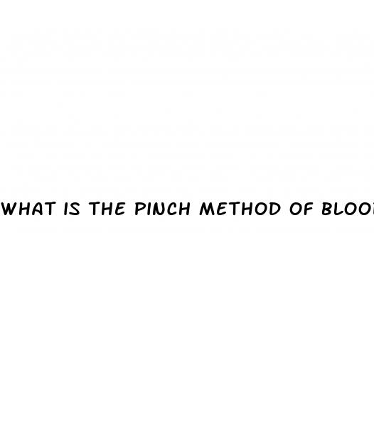 what is the pinch method of blood sugar control