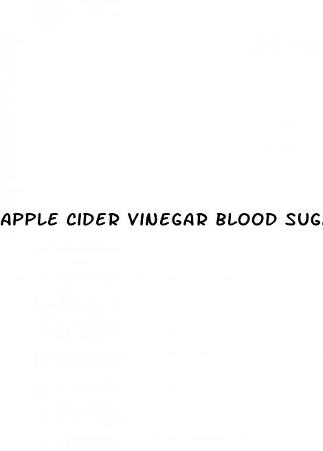 apple cider vinegar blood sugar