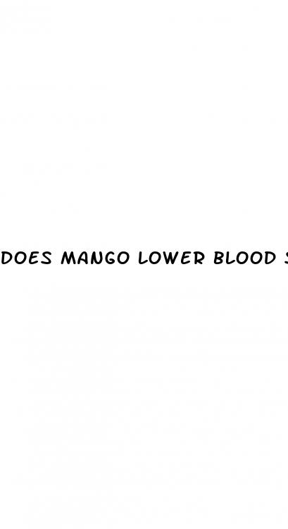 does mango lower blood sugar