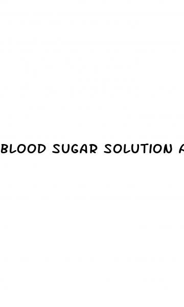 blood sugar solution advanced plan