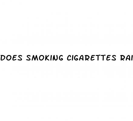does smoking cigarettes raise blood sugar