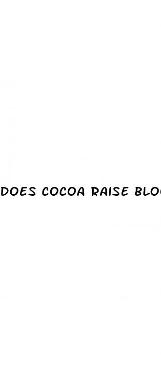 does cocoa raise blood sugar