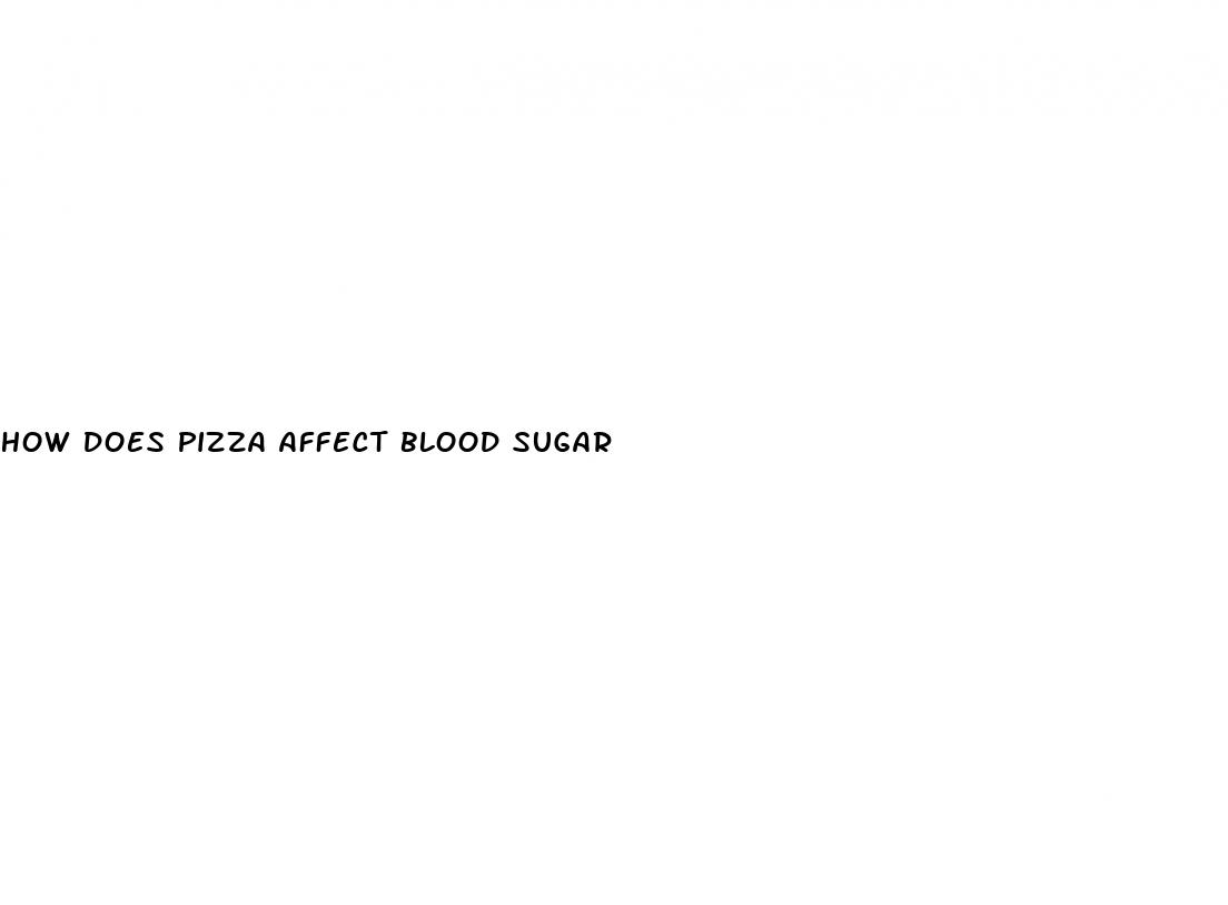 how does pizza affect blood sugar