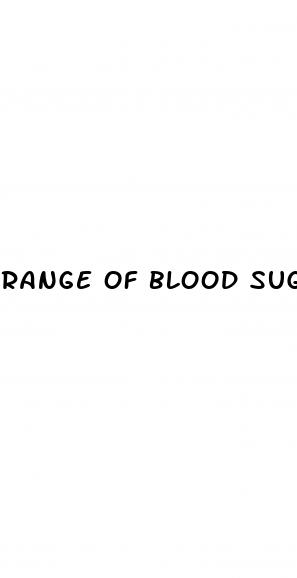 range of blood sugar