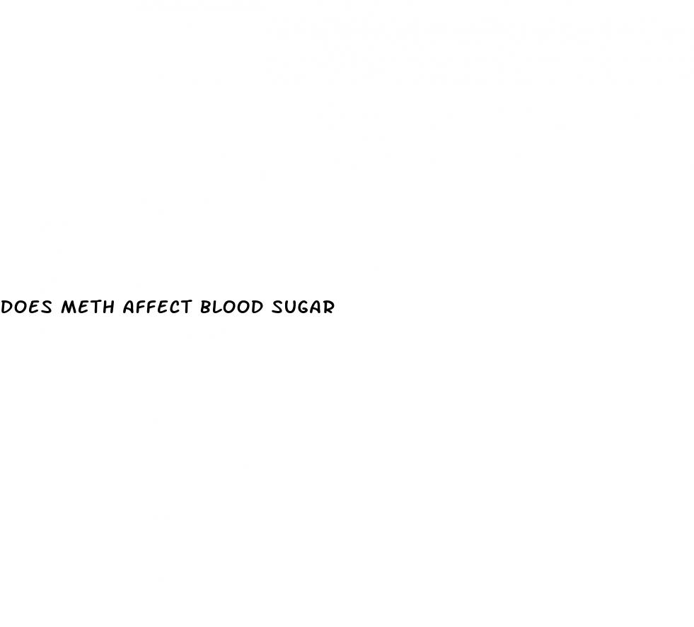 does meth affect blood sugar