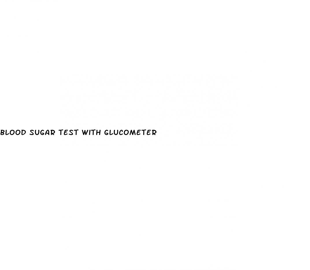 blood sugar test with glucometer
