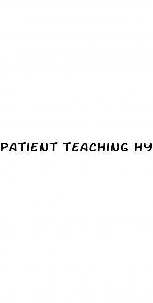 patient teaching hypertension