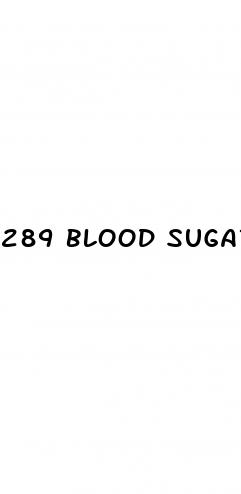 289 blood sugar
